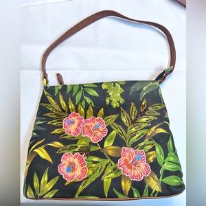Pre-Owned Beaded Flowers Purse